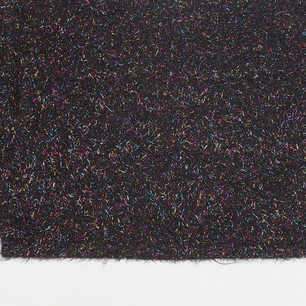 Divided Womens Black Round Neck Polyester Pullover Jumper Size S