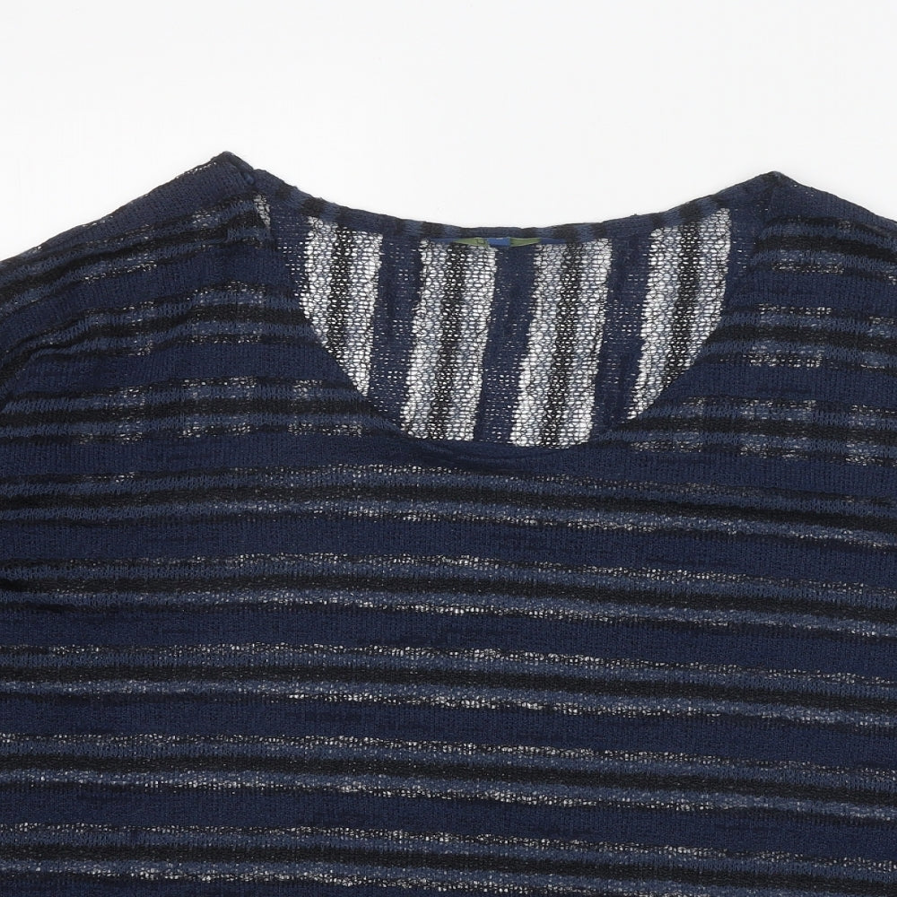 NEXT Womens Blue Round Neck Polyester Pullover Jumper Size 10