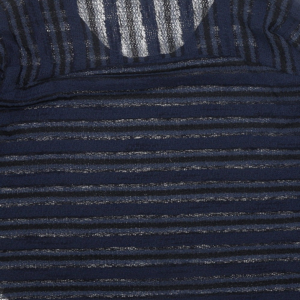 NEXT Womens Blue Round Neck Polyester Pullover Jumper Size 10