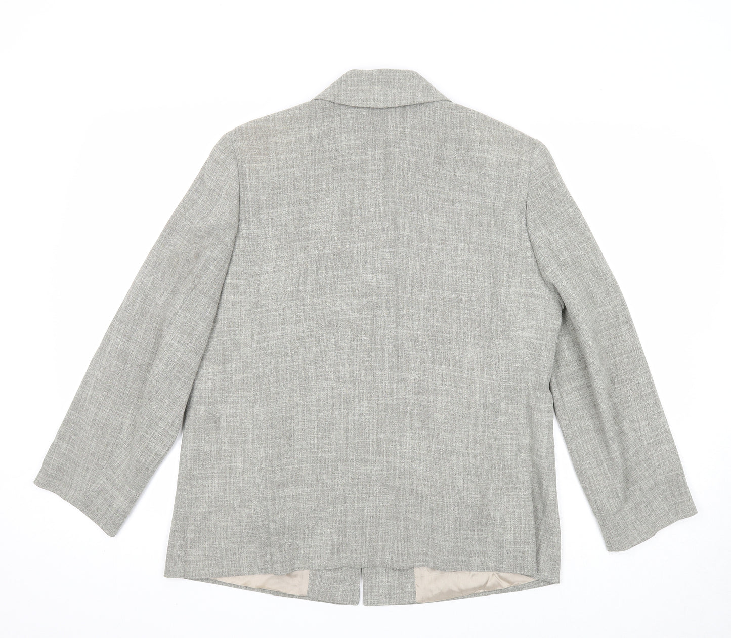 Bianca Womens Grey Jacket Size 12 Button