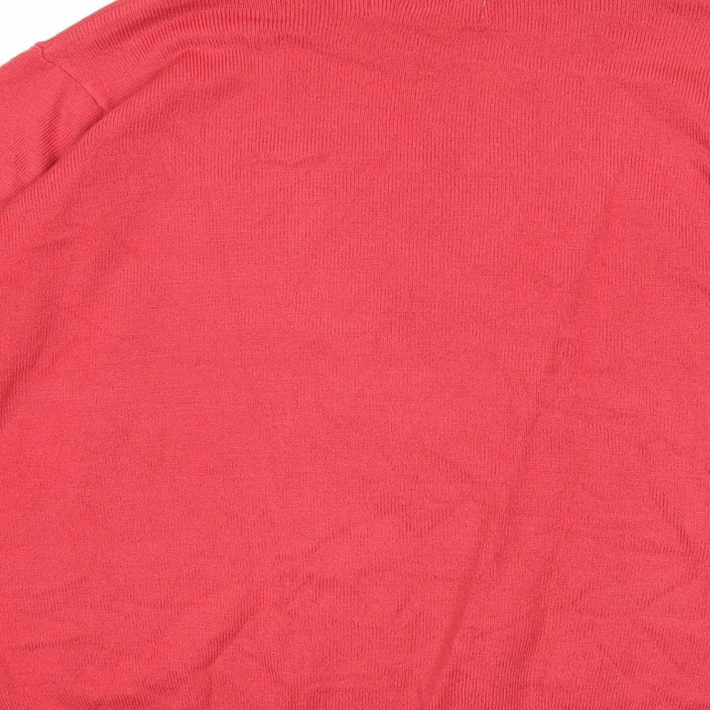 Honor Milburn Womens Red Mock Neck Acrylic Pullover Jumper Size 14 - Size 14-16