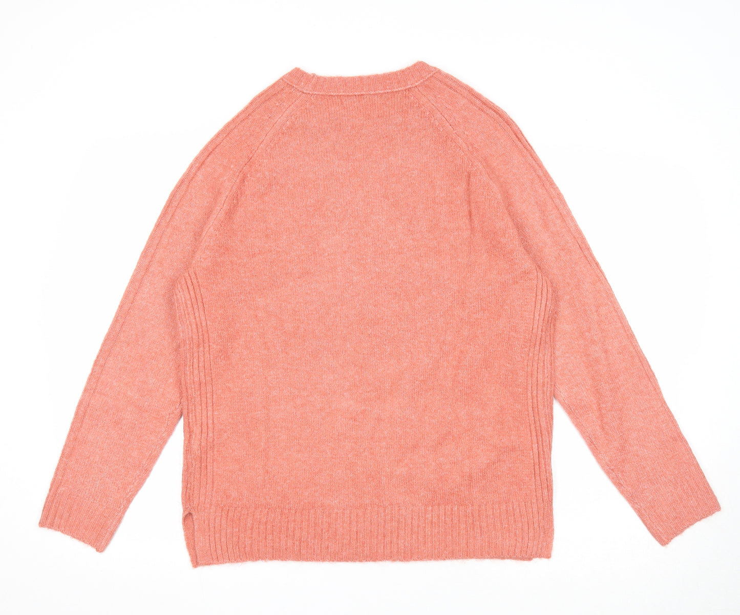 Marks and Spencer Womens Red Round Neck Acrylic Pullover Jumper Size M