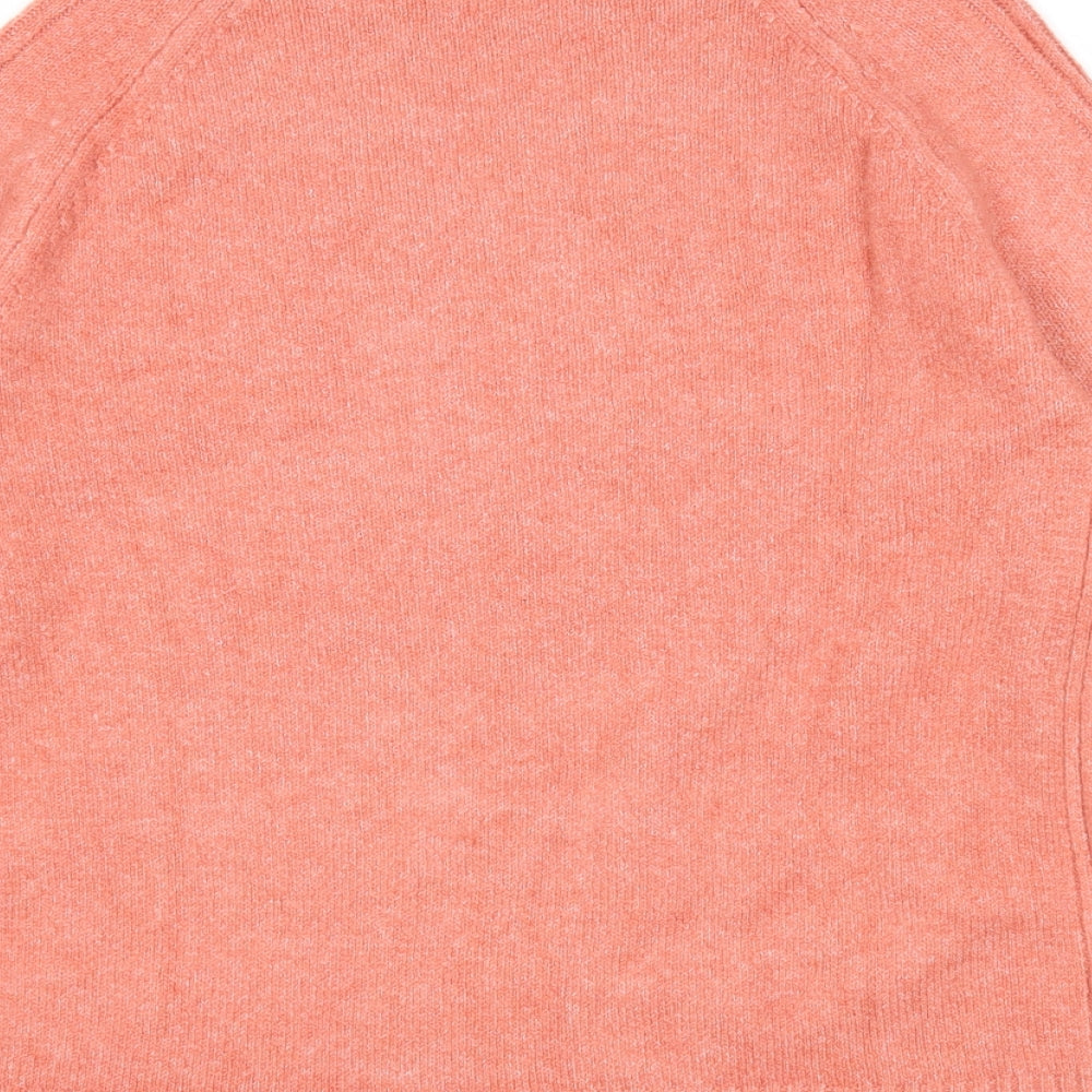 Marks and Spencer Womens Red Round Neck Acrylic Pullover Jumper Size M