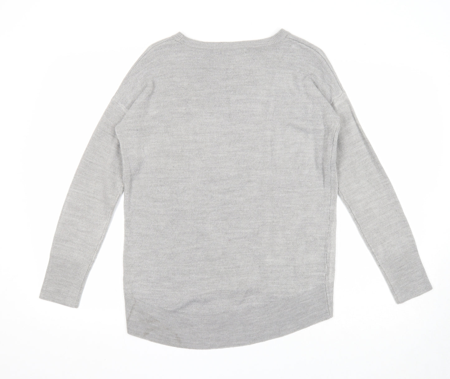 Primark Womens Grey Round Neck Acrylic Pullover Jumper Size 6 - Size 6-8
