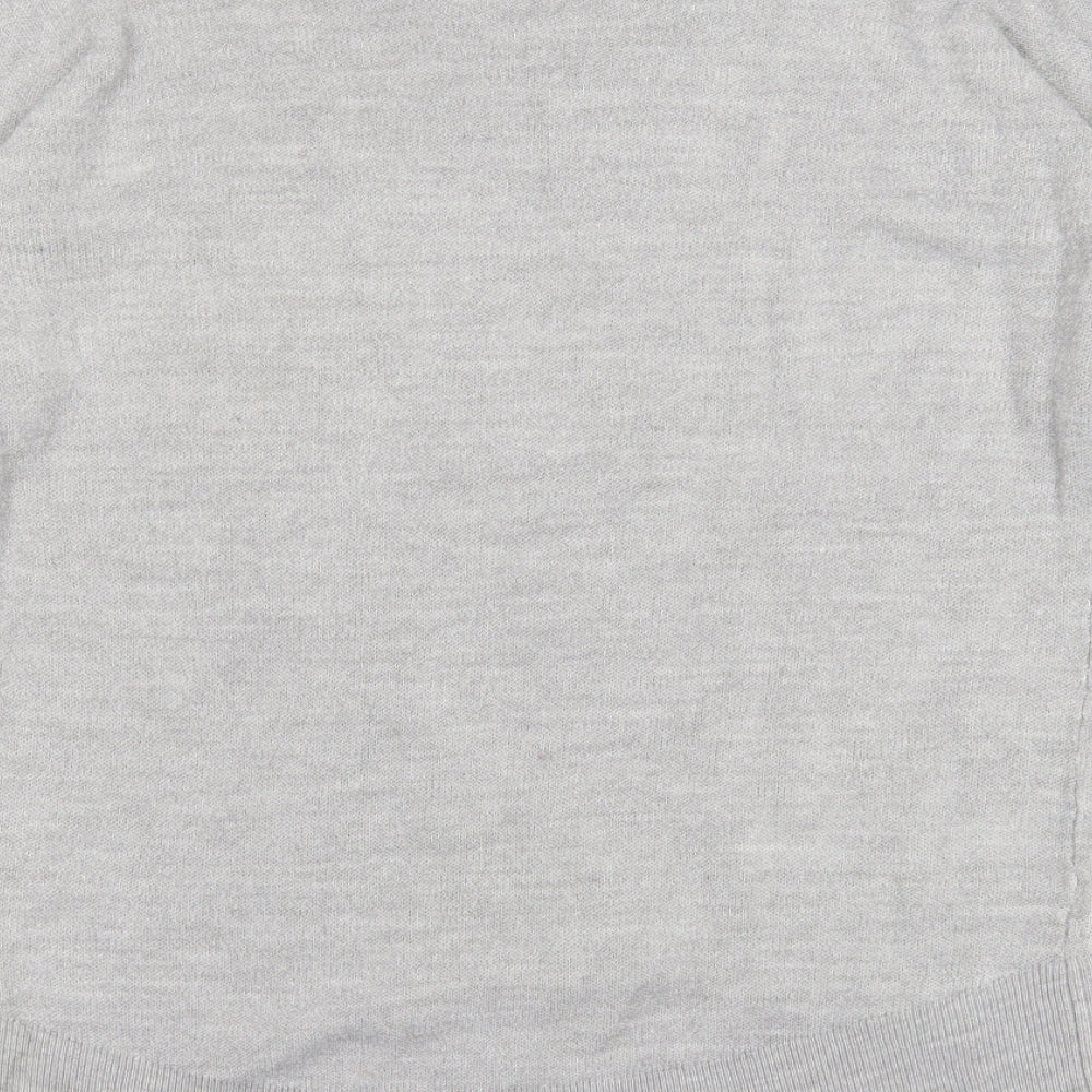 Primark Womens Grey Round Neck Acrylic Pullover Jumper Size 6 - Size 6-8