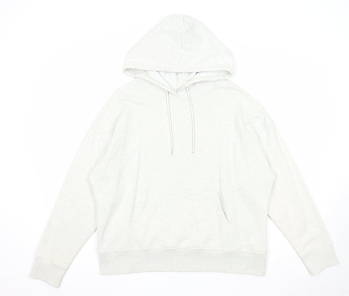 Papaya Womens Grey Cotton Pullover Hoodie Size M Pullover