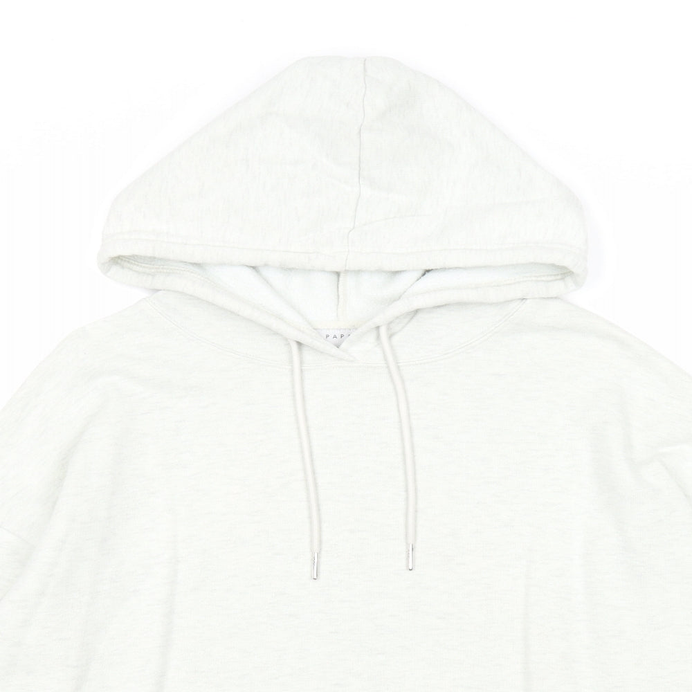 Papaya Womens Grey Cotton Pullover Hoodie Size M Pullover
