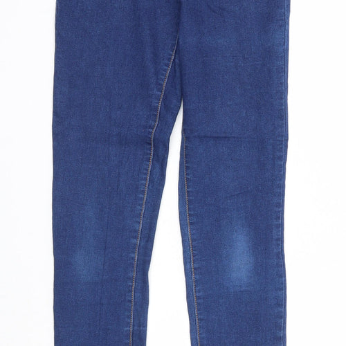 Denim & Co. Womens Blue Cotton Skinny Jeans Size 10 Regular Zip