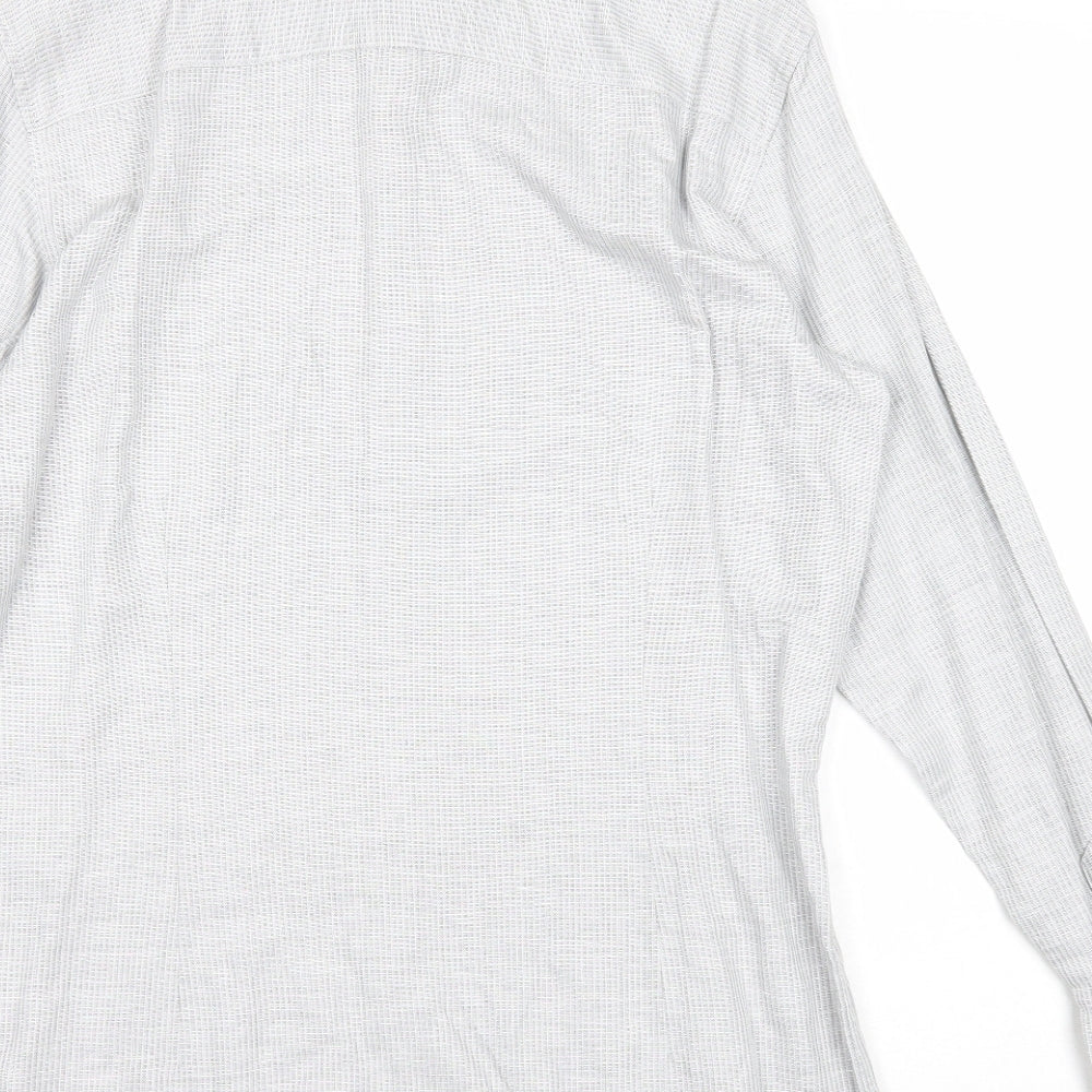 Taylor & Wright Mens Ivory Cotton Button-Up Size M Collared Button