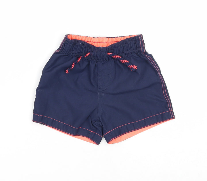 Rebel Boys Blue Polyester Cropped Trousers Size 12-18 Months Drawstring