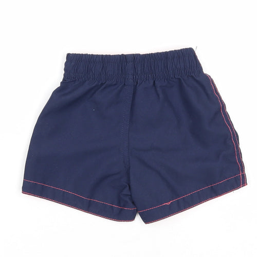 Rebel Boys Blue Polyester Cropped Trousers Size 12-18 Months Drawstring