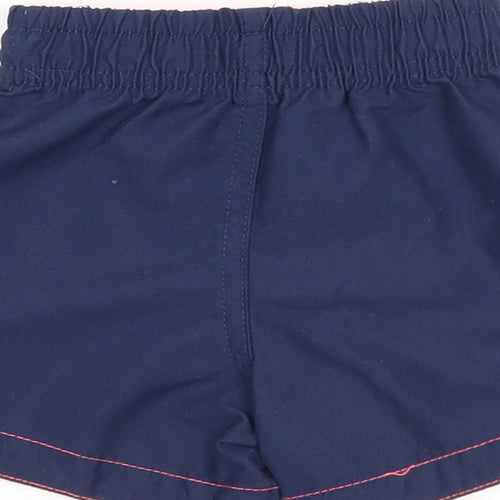 Rebel Boys Blue Polyester Cropped Trousers Size 12-18 Months Drawstring
