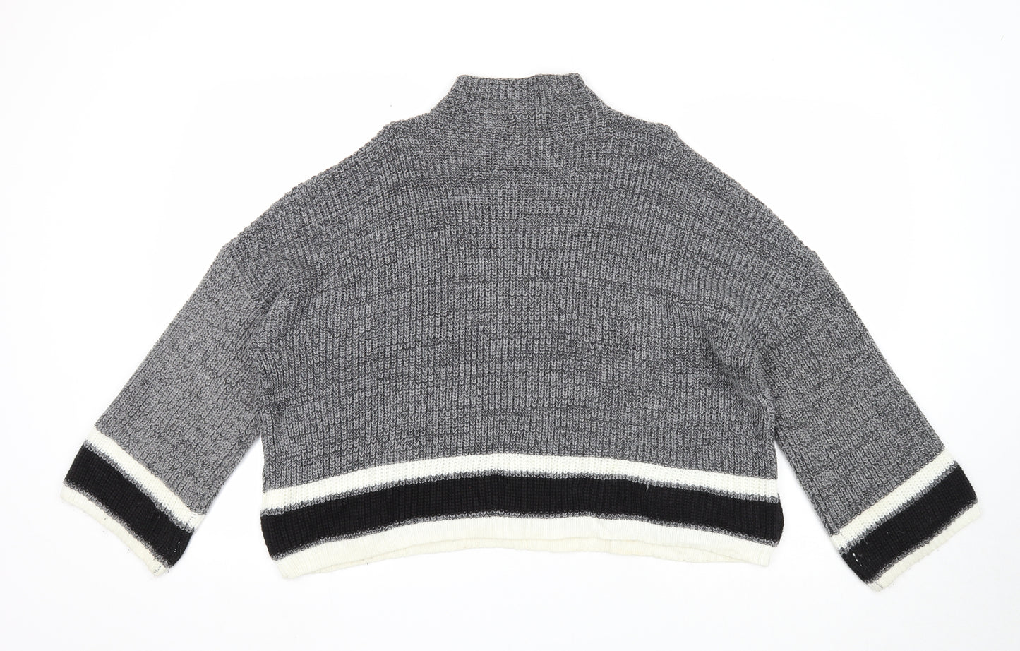 SheIn Womens Black High Neck Acrylic Pullover Jumper Size M