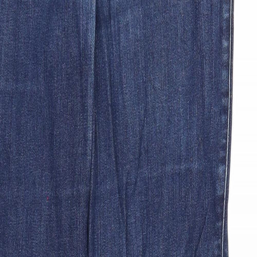 H&M Womens Blue Cotton Skinny Jeans Size 8 Regular Zip