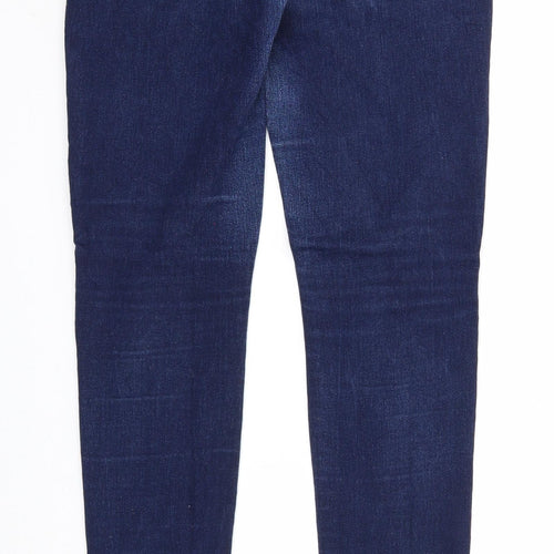 Fashion is you Womens Blue Cotton Skinny Jeans Size 14 Regular Zip