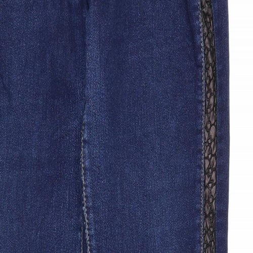 Fashion is you Womens Blue Cotton Skinny Jeans Size 14 Regular Zip