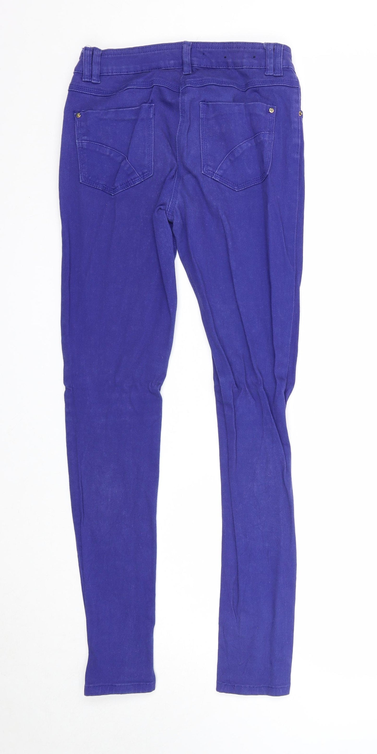 Yes Yes Womens Blue Cotton Skinny Jeans Size 10 Regular Zip