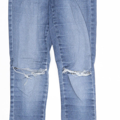 Only Womens Blue Cotton Skinny Jeans Size S Regular Zip