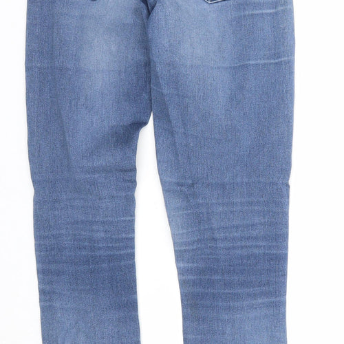 Only Womens Blue Cotton Skinny Jeans Size S Regular Zip