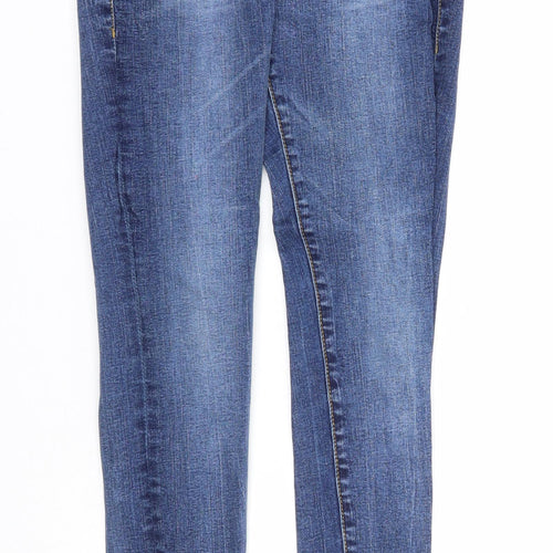 Preworn Womens Blue Cotton Skinny Jeans Size XS Regular Zip