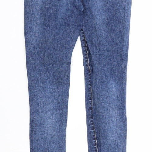 Preworn Womens Blue Cotton Skinny Jeans Size XS Regular Zip