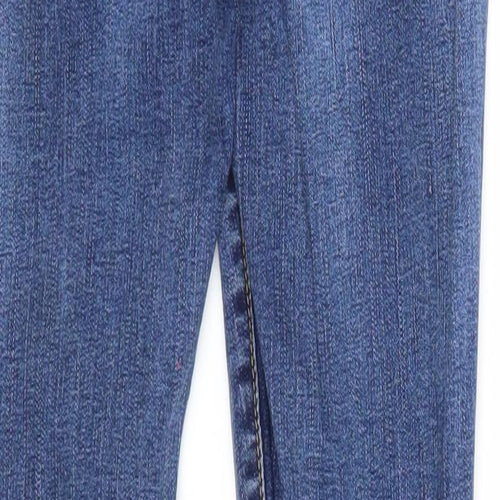 Preworn Womens Blue Cotton Skinny Jeans Size XS Regular Zip