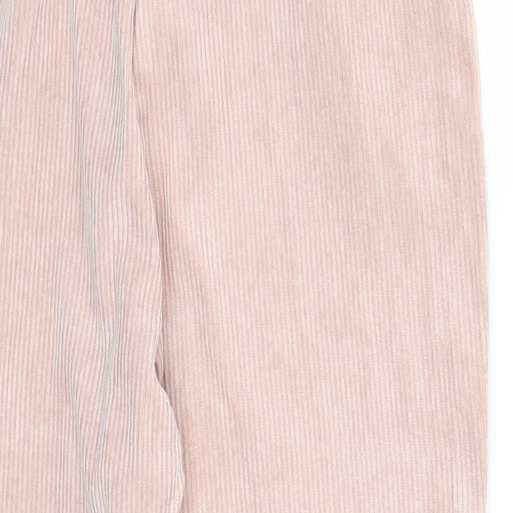 K zell Womens Pink Polyester Trousers Size M Regular Zip