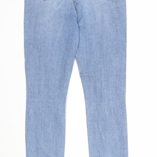 Denim & Co. Womens Blue Cotton Skinny Jeans Size 8 Regular Zip