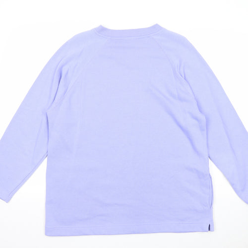 Joie de Vivre Womens Purple Polyester Pullover Sweatshirt Size M Pullover