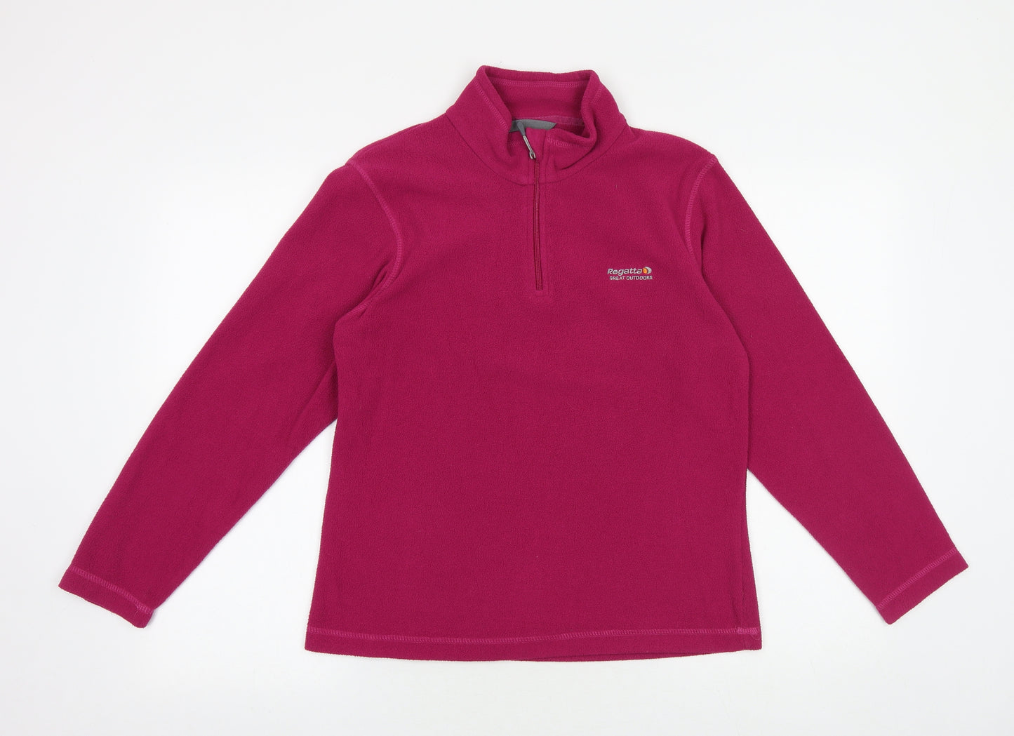 Regatta Womens Pink Polyester Pullover Sweatshirt Size 10 Zip
