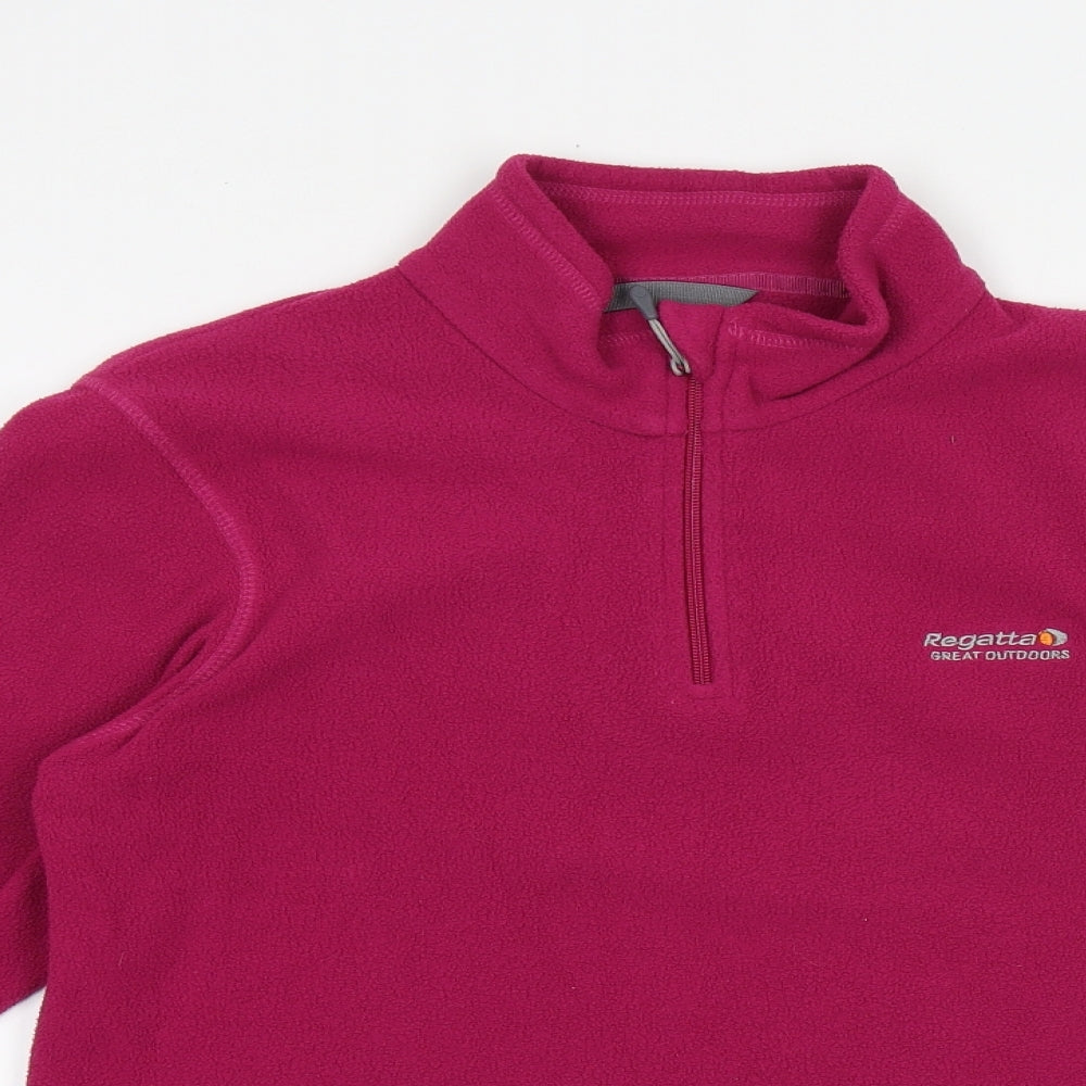 Regatta Womens Pink Polyester Pullover Sweatshirt Size 10 Zip