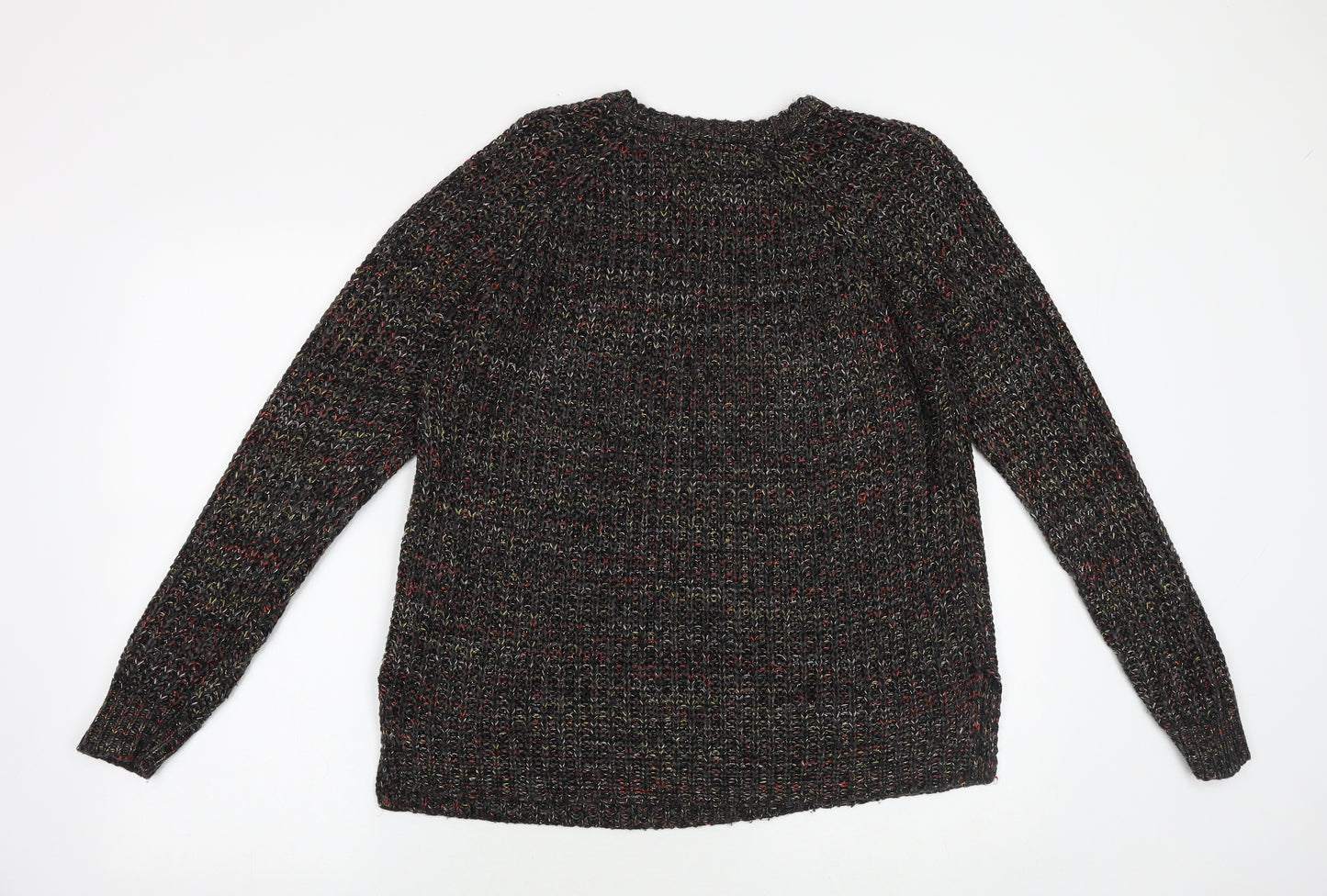 Papaya Womens Black Round Neck Acrylic Pullover Jumper Size M