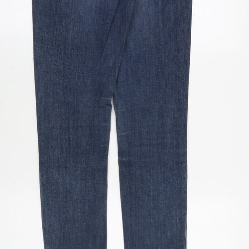&Denim Womens Blue Cotton Skinny Jeans Size 28 Slim Zip