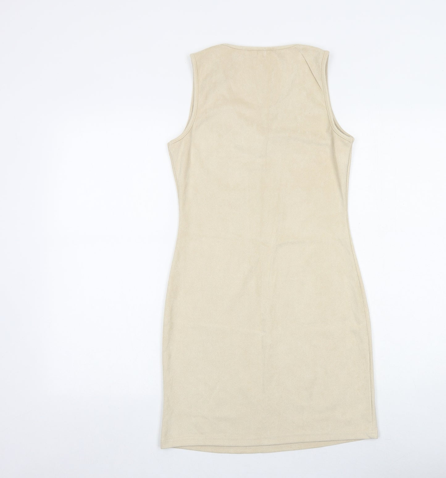 Fiona&Co Womens Beige Floral Polyester Bodycon Size S V-Neck Pullover