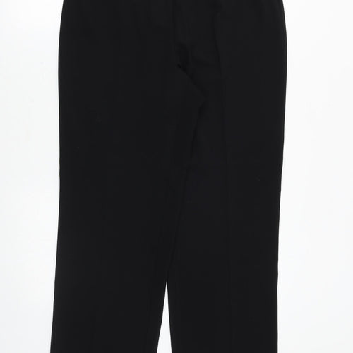 Damart Womens Black Polyester Trousers Size 32 in Regular Button