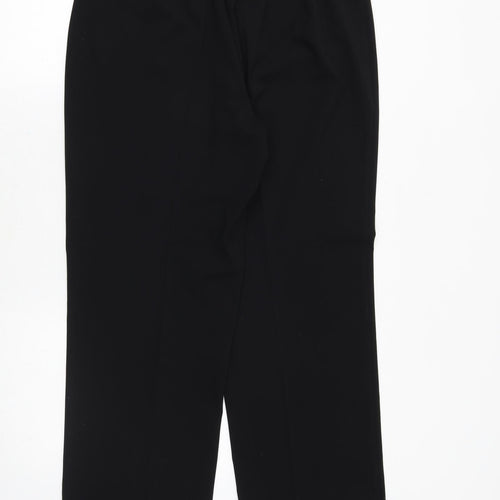 Damart Womens Black Polyester Trousers Size 32 in Regular Button