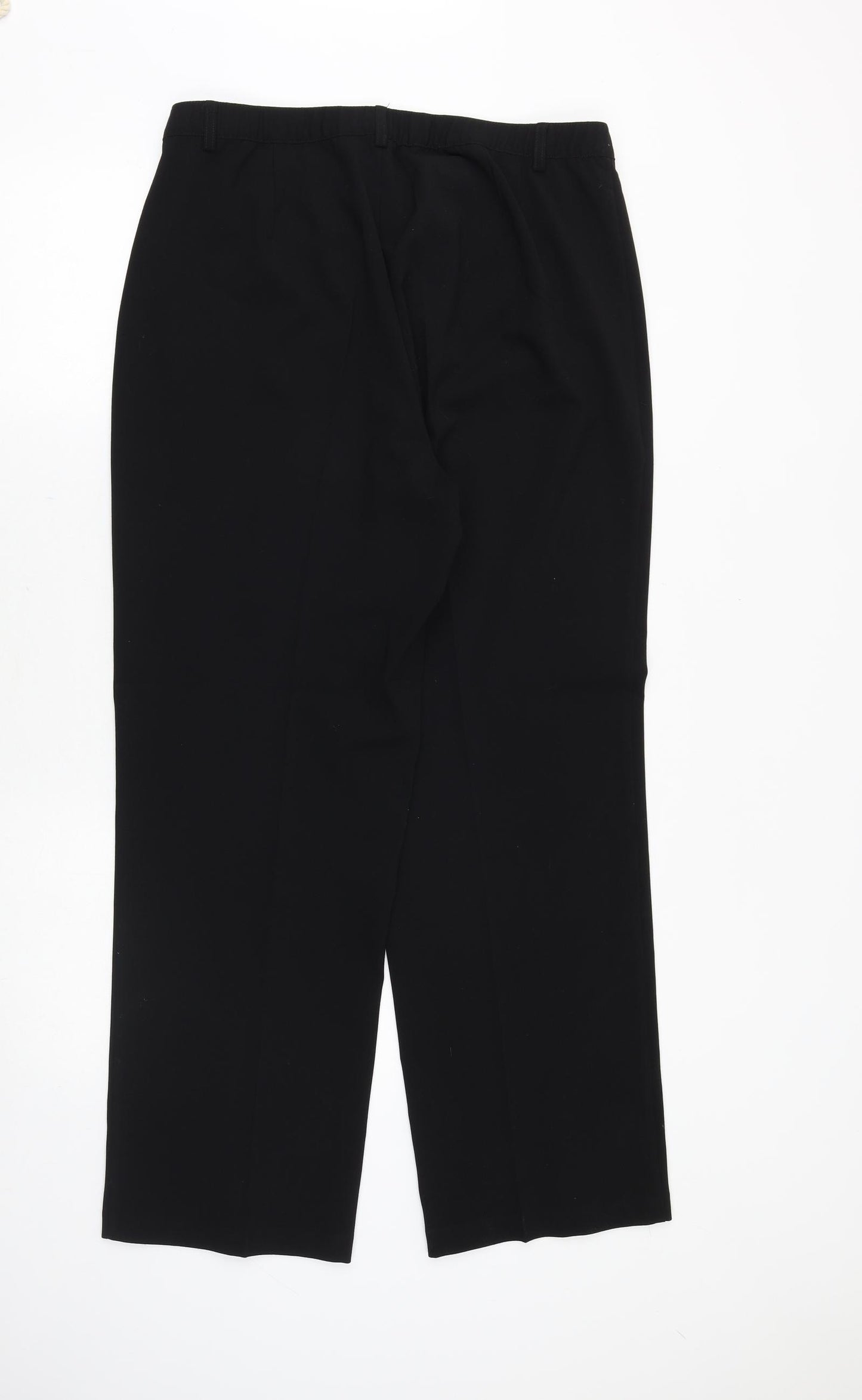 Damart Womens Black Polyester Trousers Size 32 in Regular Button