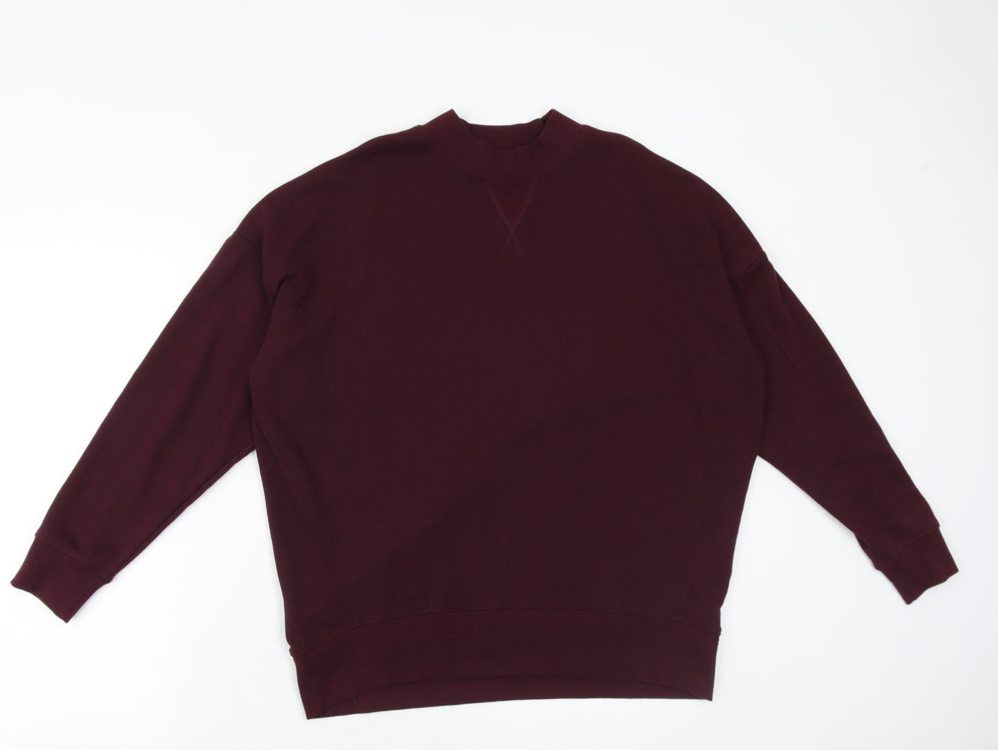 New Look Womens Purple Cotton Pullover Sweatshirt Size 6 Pullover