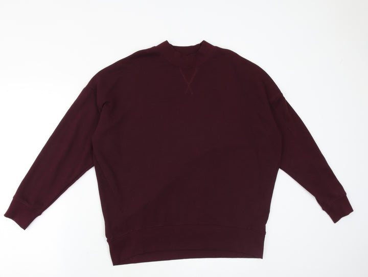 New Look Womens Purple Cotton Pullover Sweatshirt Size 6 Pullover