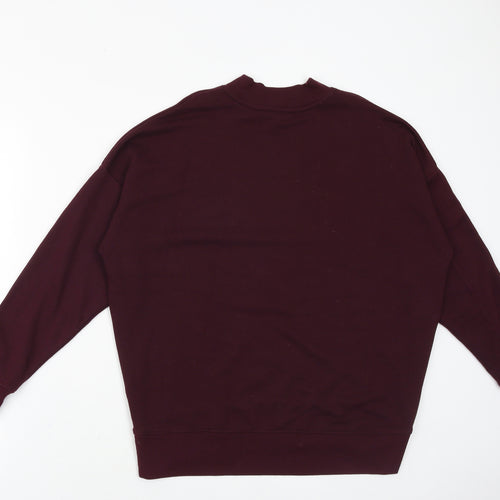 New Look Womens Purple Cotton Pullover Sweatshirt Size 6 Pullover