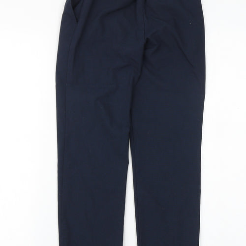 Marks and Spencer Boys Blue Viscose Dress Pants Trousers Size 8-9 Years Regular Zip