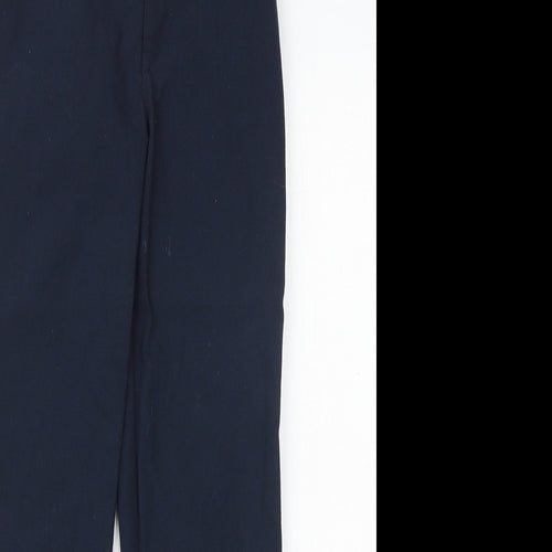 Marks and Spencer Boys Blue Viscose Dress Pants Trousers Size 8-9 Years Regular Zip