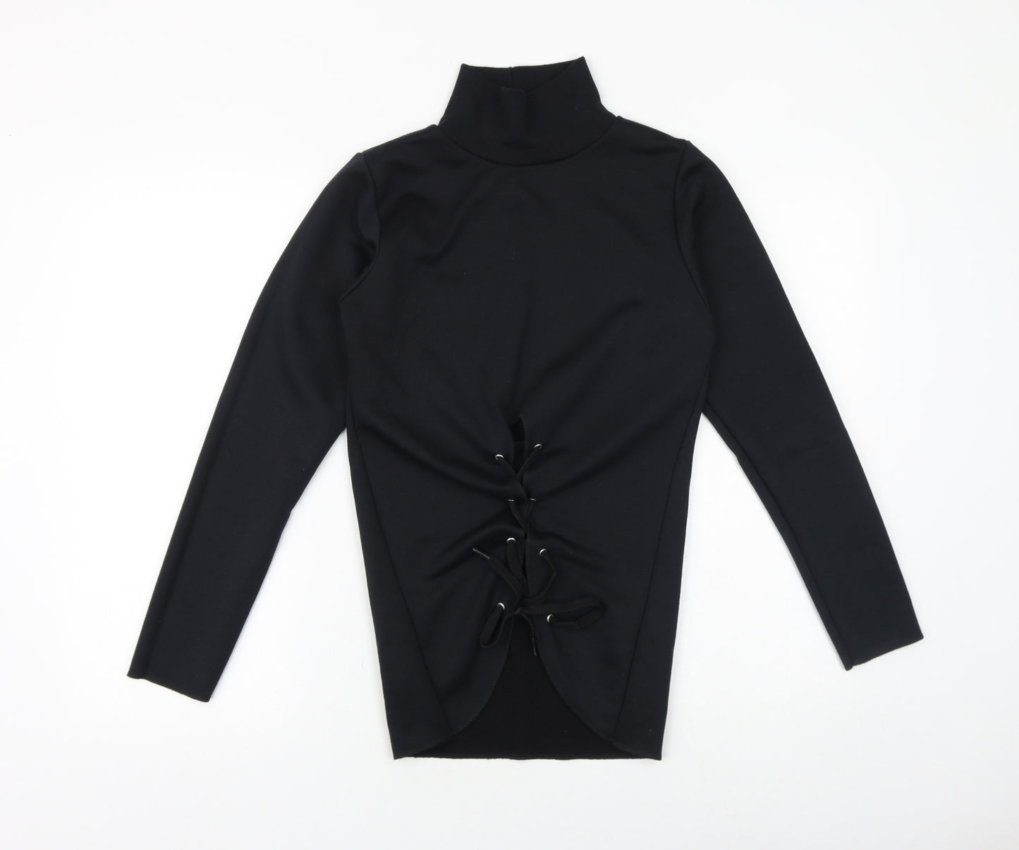 Look Of The Day Womens Black Polyester Pullover Sweatshirt Size 10 Pullover
