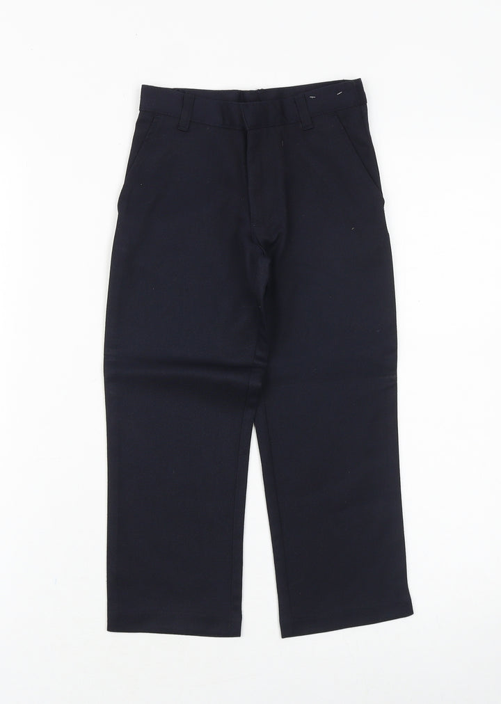 George Boys Blue Viscose Dress Pants Trousers Size 4-5 Years Regular Zip