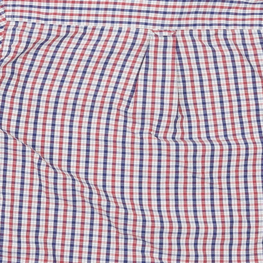 Ben Sherman Boys Multicoloured Check 100% Cotton Basic Button-Up Size 7-8 Years Collared Button