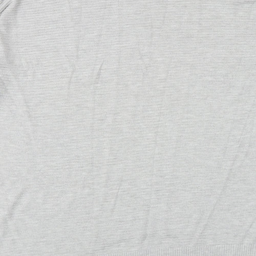 Primark Womens Grey Mock Neck Acrylic Pullover Jumper Size M