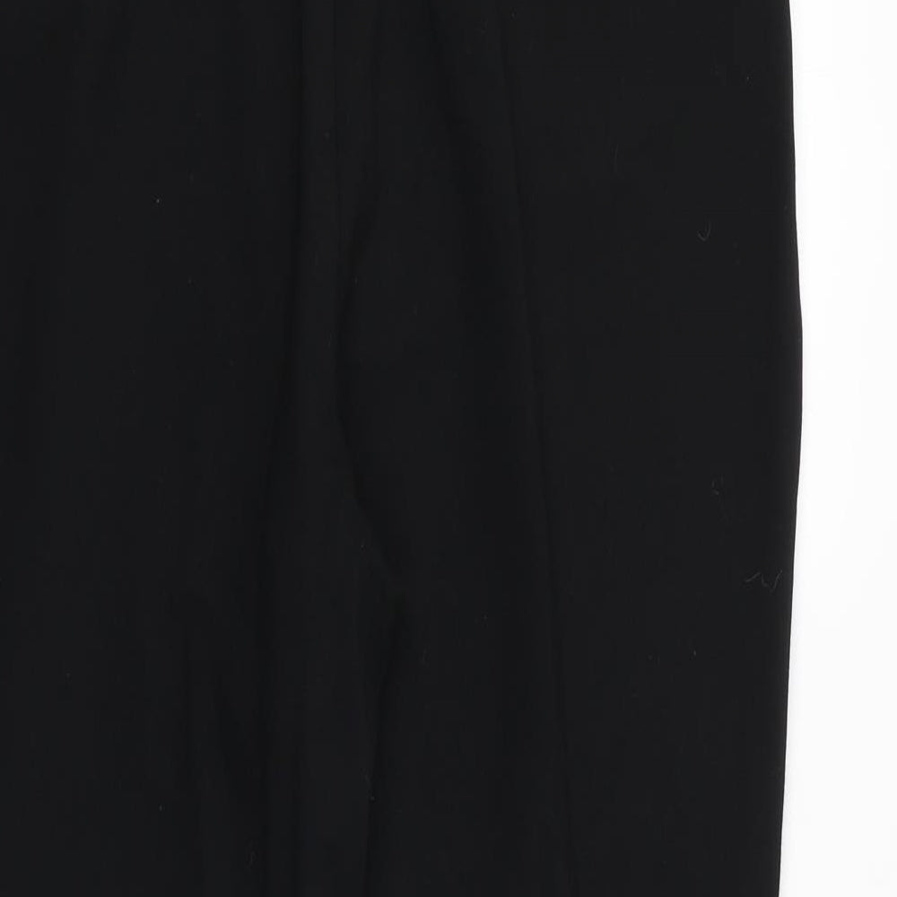 Soon Womens Black Viscose Trousers Size 16 Regular Zip