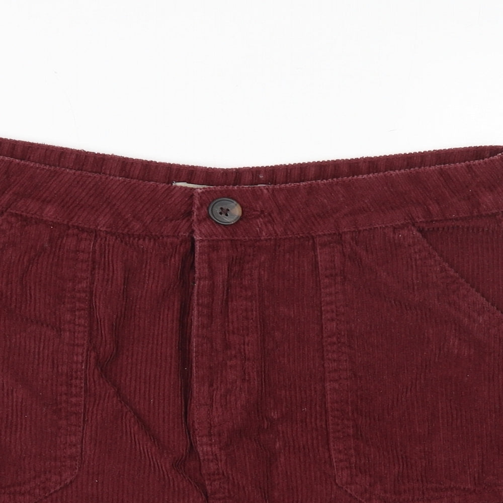 Denim & Co. Womens Purple Cotton Mini Set Size 12 Zip