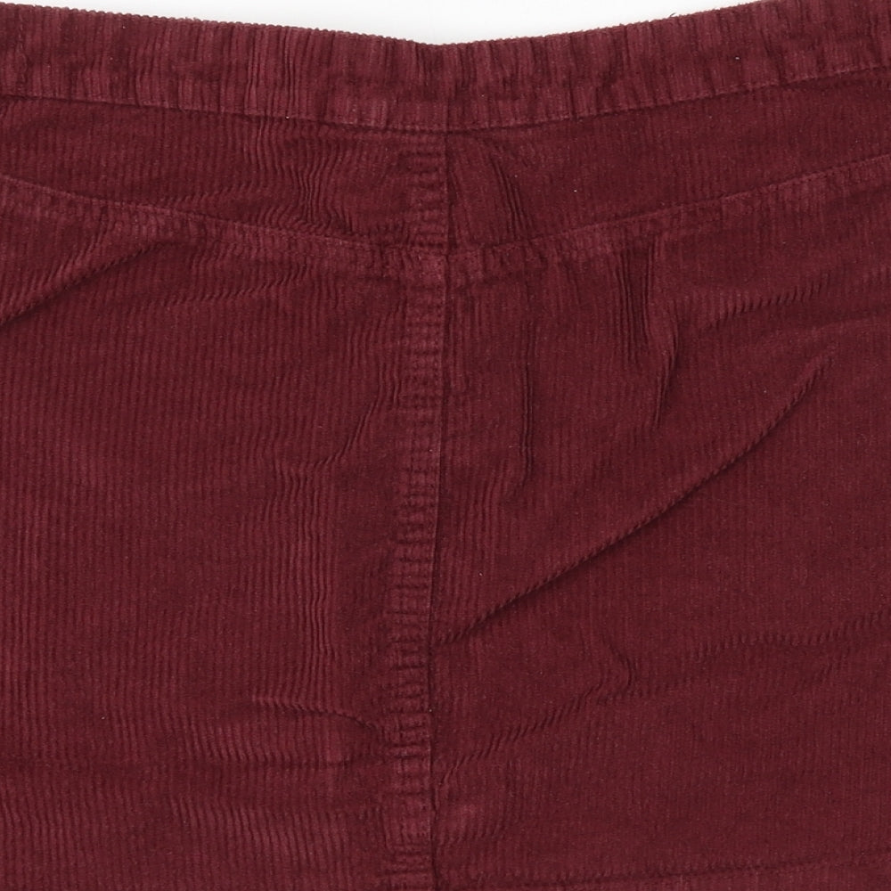 Denim & Co. Womens Purple Cotton Mini Set Size 12 Zip