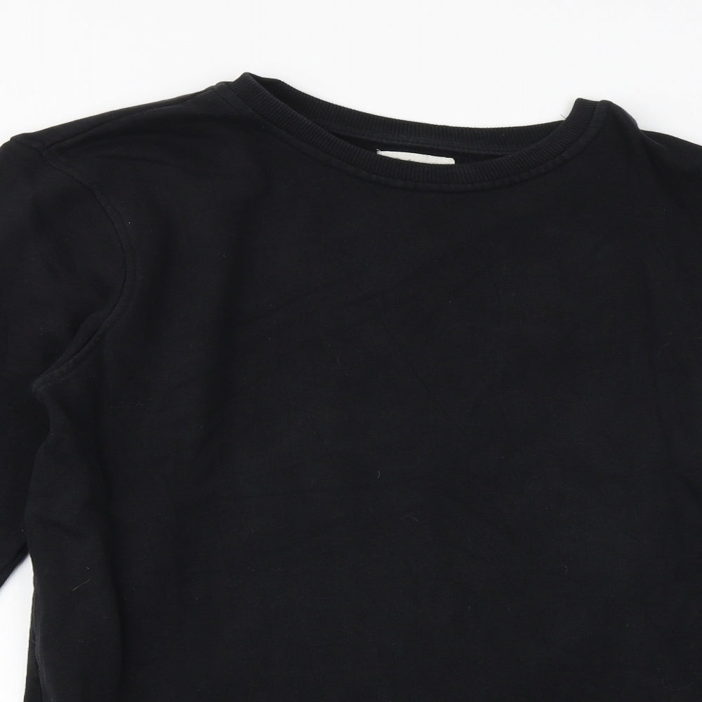 Cedar Wood State Mens Black Polyester Pullover Sweatshirt Size L